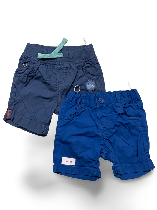 2er Bundle Blaue Shorts - Gr. 68