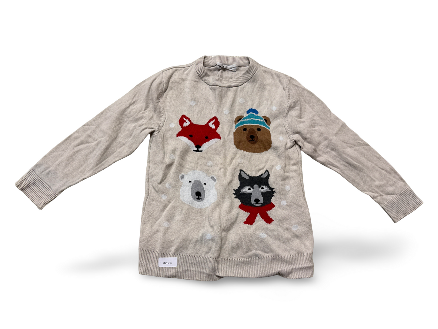 Pullover mit Tiergesichtern - Gr. 110