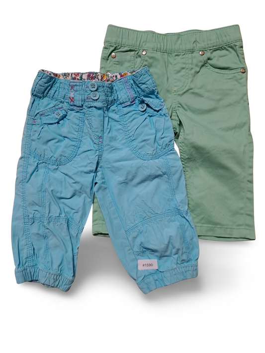2er Bundle Kinderhosen Mint und Hellblau - Gr. 98