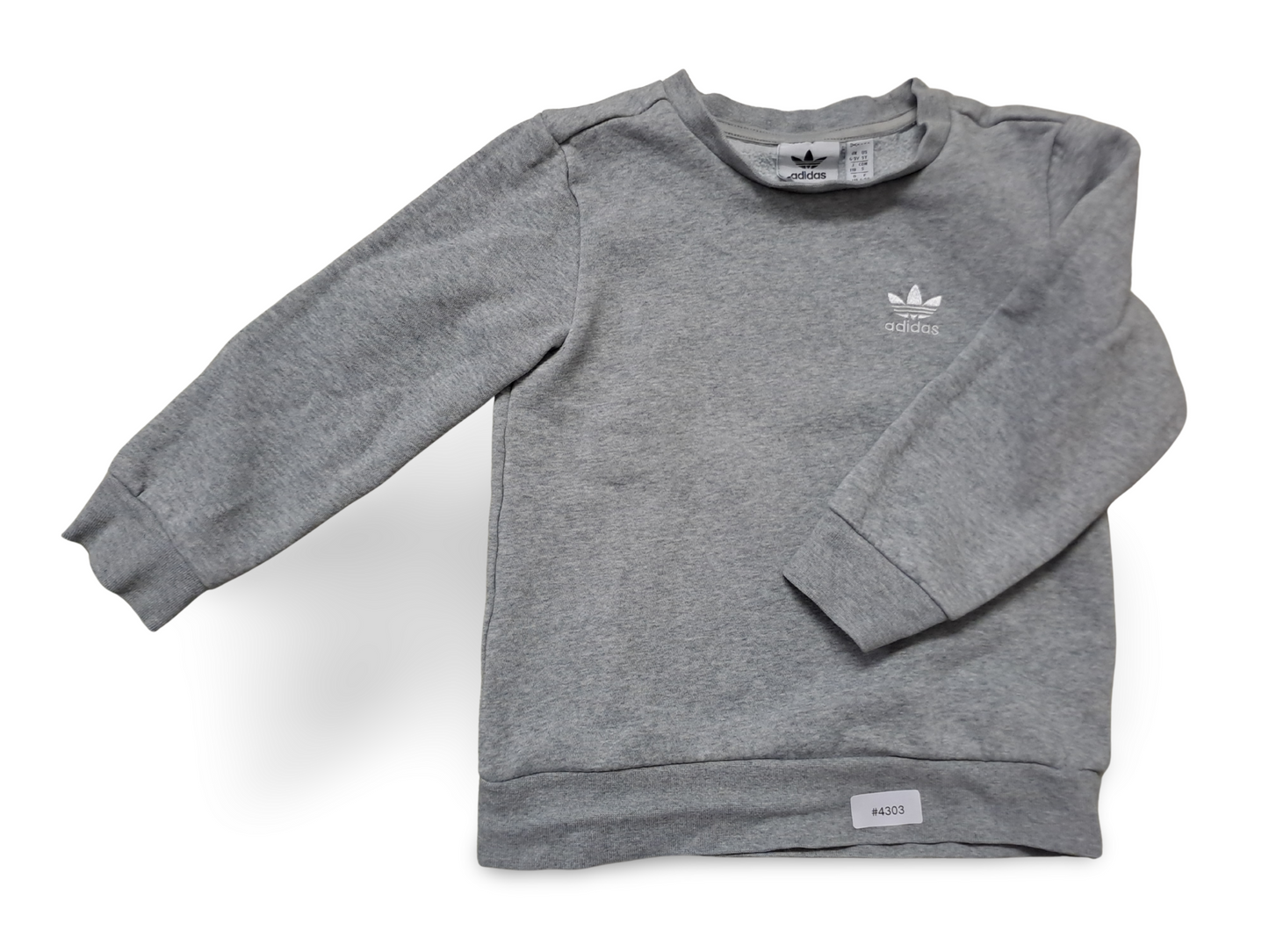 Adidas Sweatshirt grau mit Logo - Gr. 110