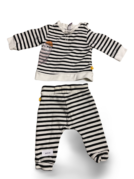 Gestreiftes Shirt und Strumpfhose - Gr. 62