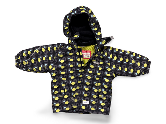 Gemusterte Winterjacke mit Kapuze - Gr. 80