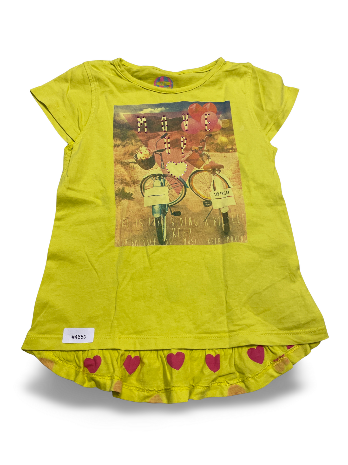 Tunika mit Fahrradprint und Rüschen - Gr. 122
