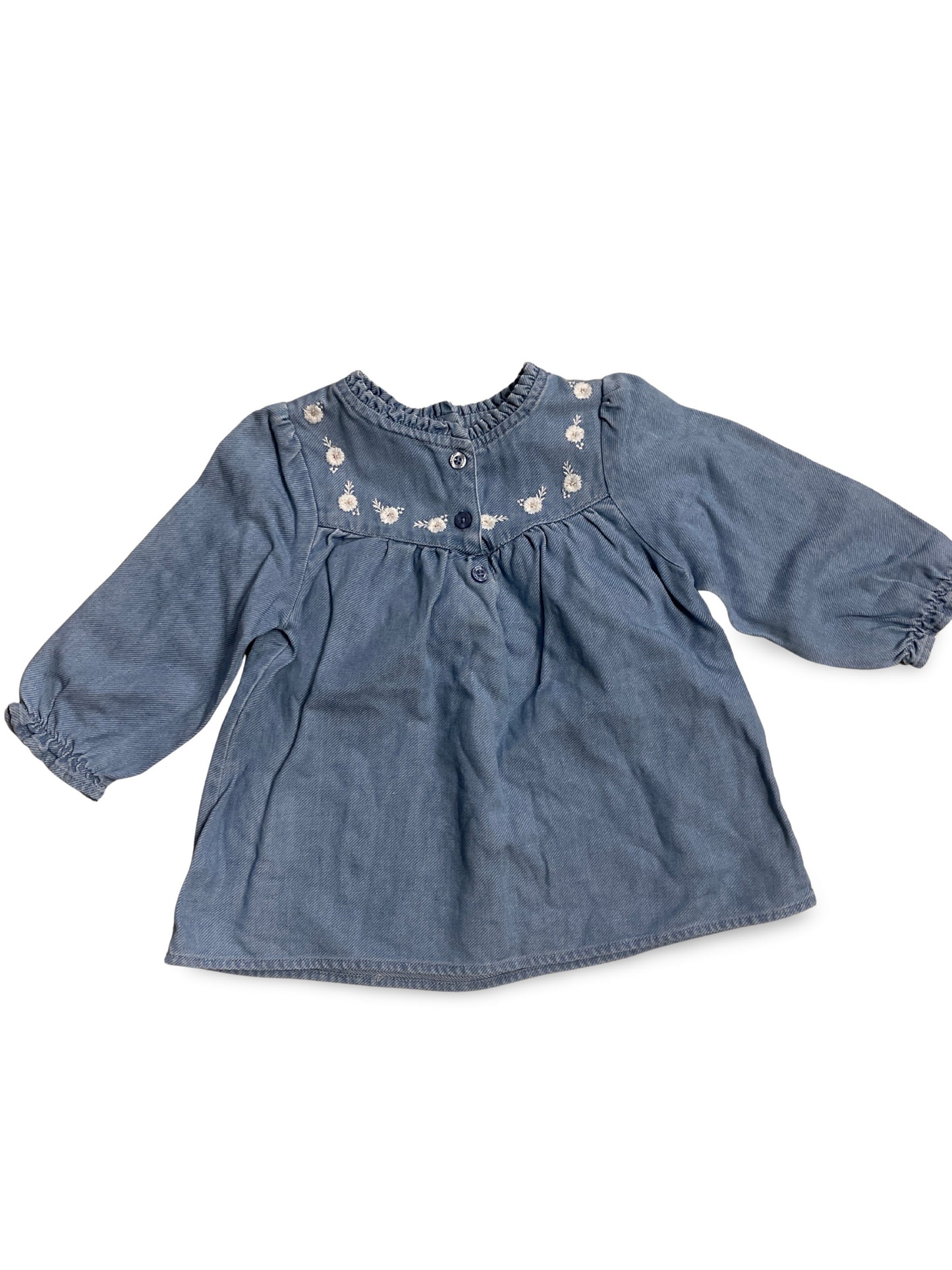 Bluse mit Blumen - Gr. 80