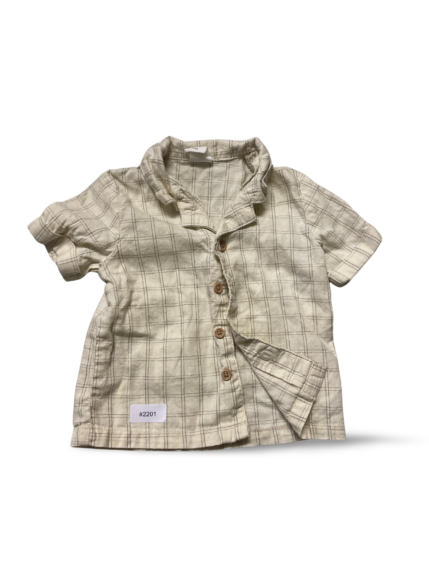 Karriertes Kurzarmhemd - Gr. 68