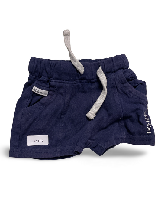 Blaue Sweatshorts mit Tunnelzug - Gr. 68
