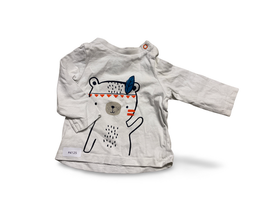 Langarmshirt mit Bärenmotiv - Gr. 68