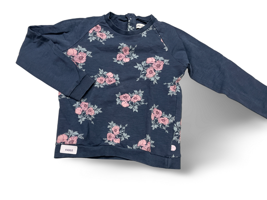Sweatshirt mit Blumenprint - Gr. 104