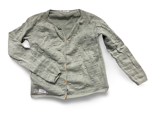 Cardigan with a textured pattern and button placket - Size 122