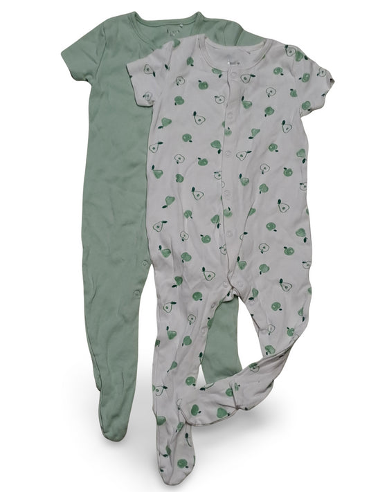 2er Bundle - Strampler Apfel - Gr. 74/80