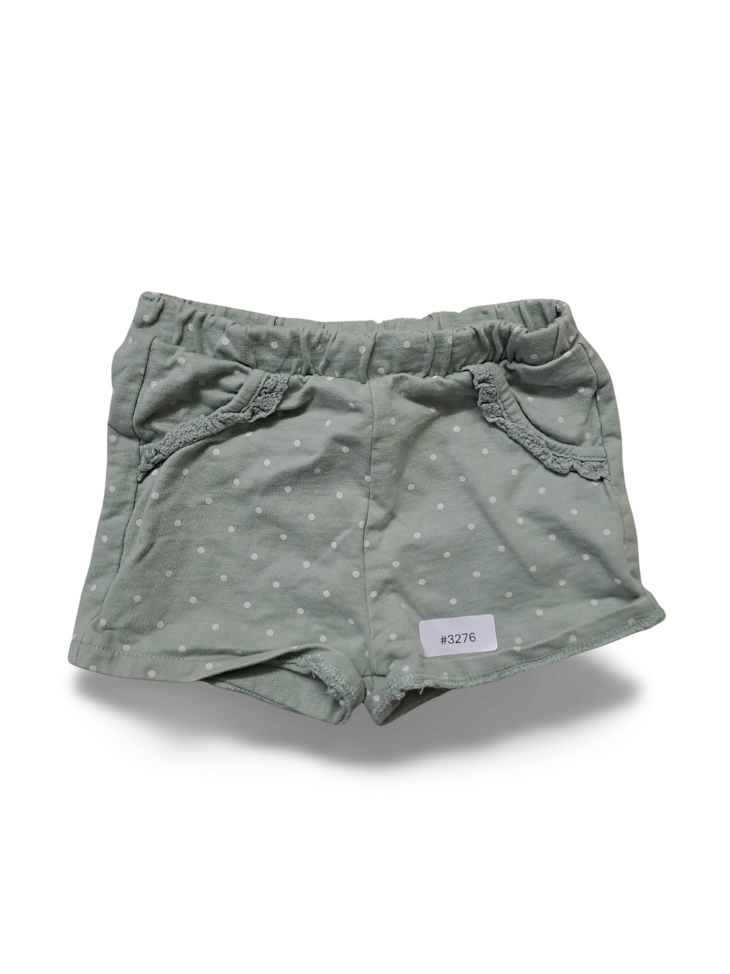 Shorts with polka dots and lace trim - size 92