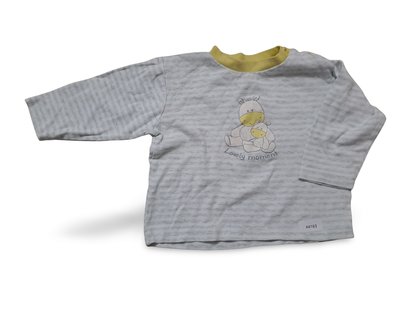 Langarmshirt mit Nilpferd-Motiv - Gr. 86