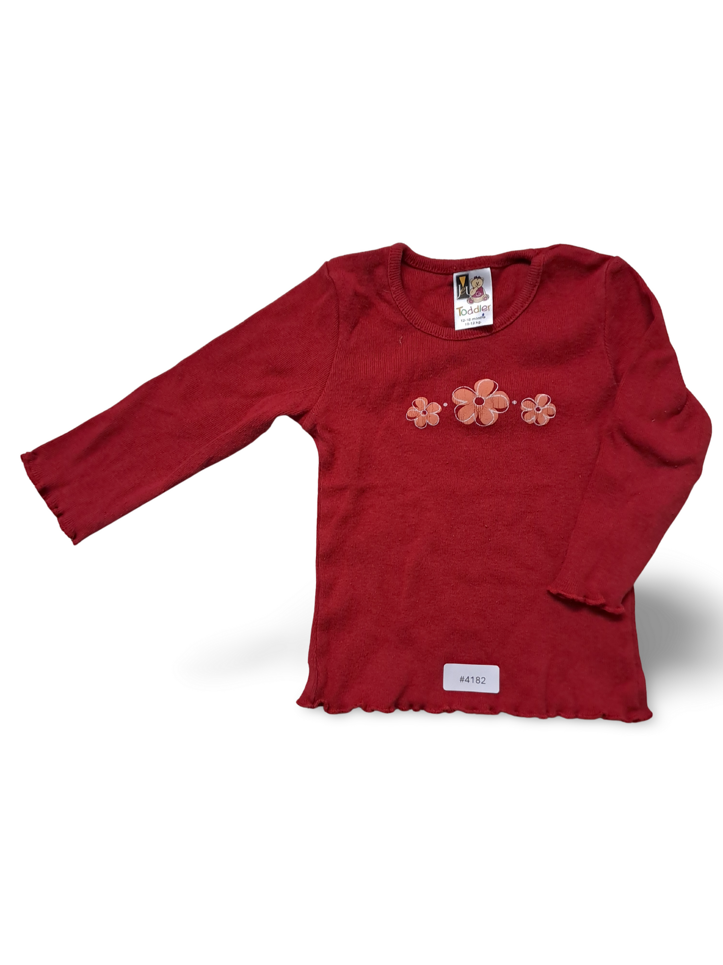 Langarmshirt mit Blumenmotiv - Gr. 80