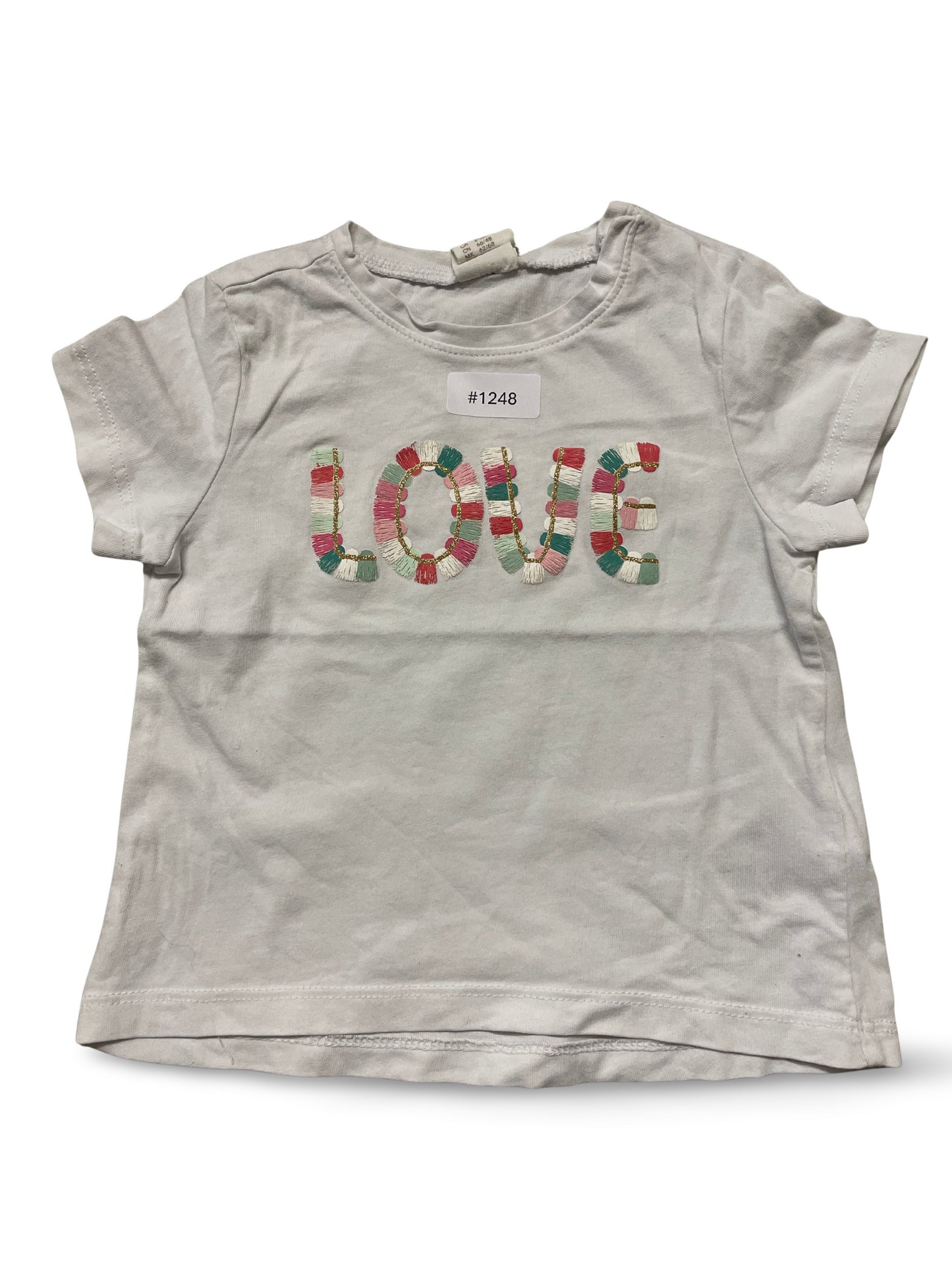 T-Shirt mit Love Aufdruck - Gr. 62