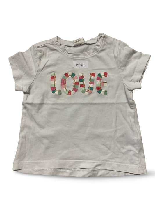 T-Shirt mit Love Aufdruck - Gr. 62