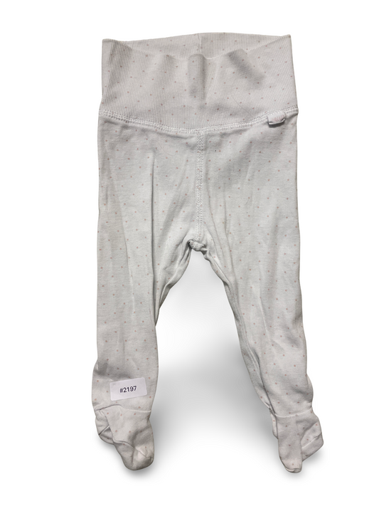 Weisse Strumpfhose mit rosa Punkten - Gr. 68