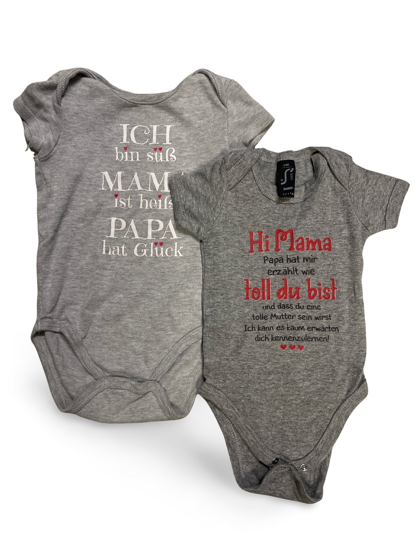 2er Bundle - Body kurz (Spruch) - Gr. 68