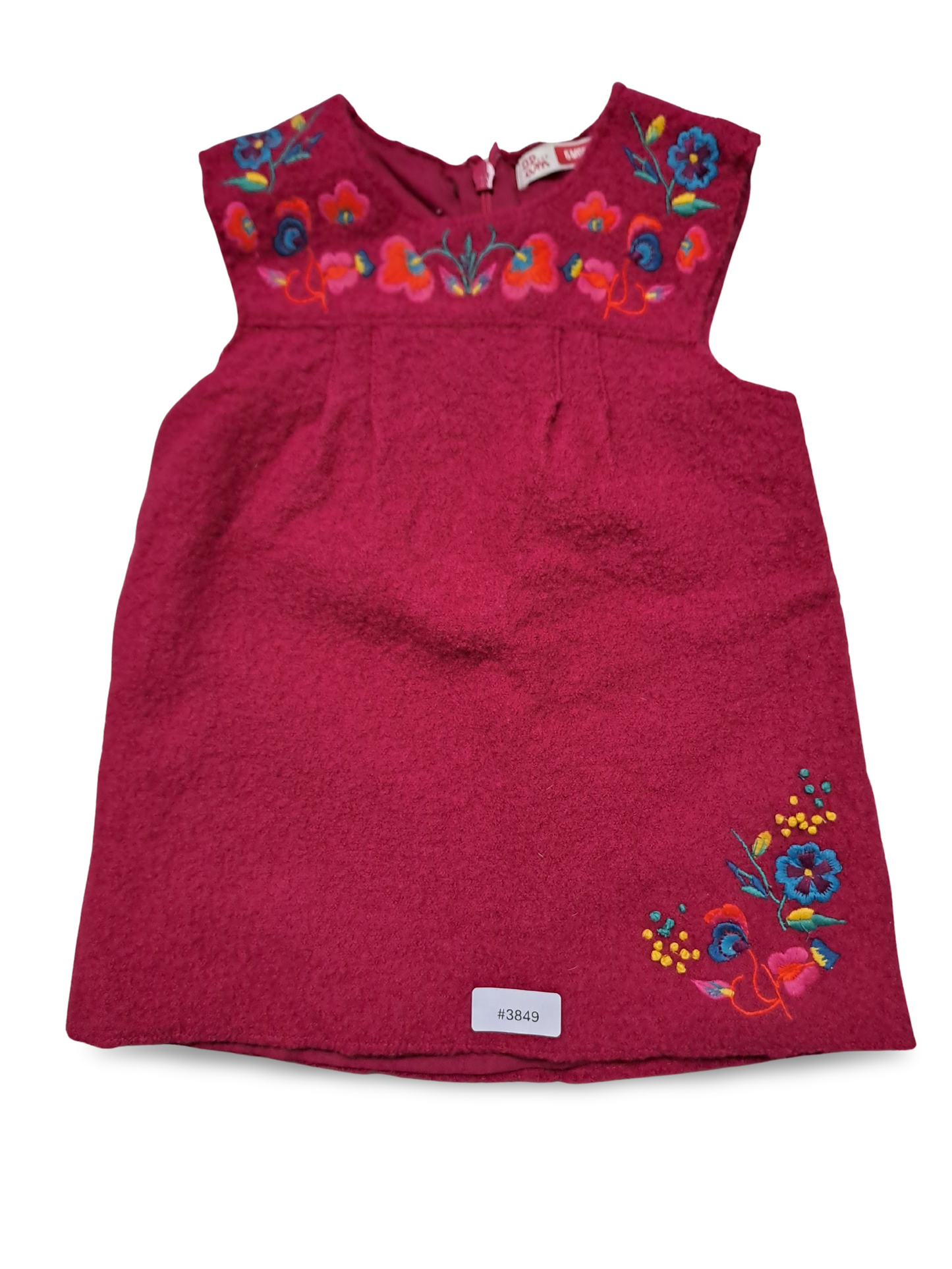 Pinkes besticktes Kleid - Gr. 68