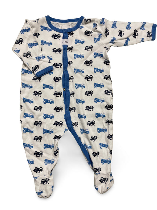 Schlafanzug mit Fahrzeugmotiven - Gr. 68