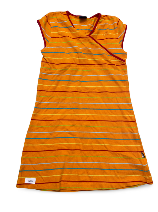 Gestreiftes Jerseykleid Orange - Gr. 128