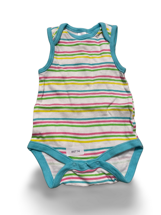 Ärmelloser Body gestreift - Gr. 68