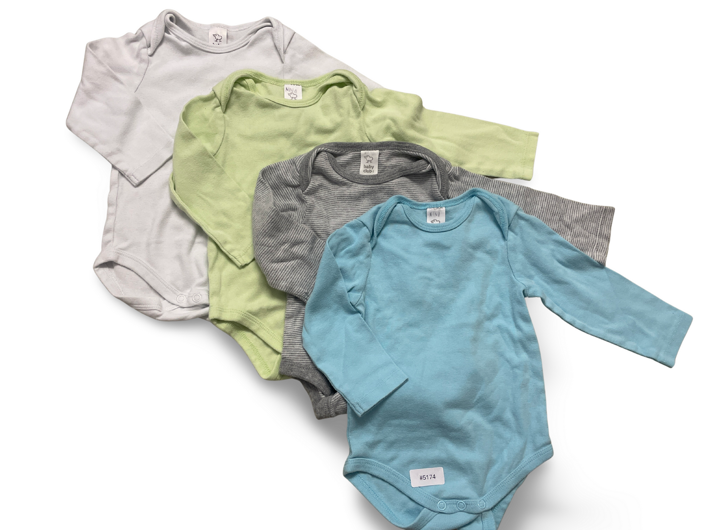 4er Bundle Langarm-Bodys gemischt - Gr. 74