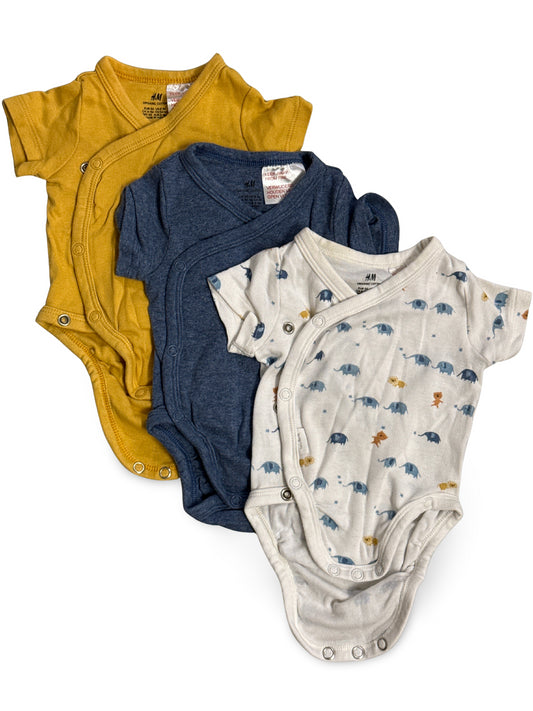 3er Bundle - 
Body (Wickel) kurz - Gr. 50