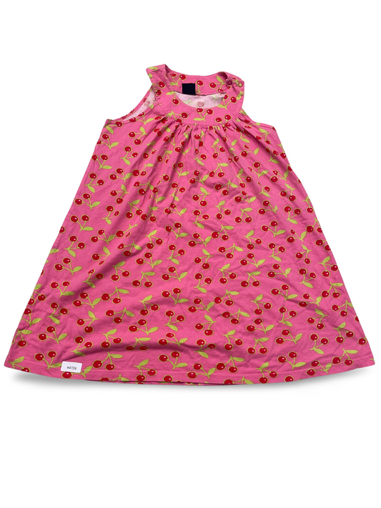 Rosa Kleid mit Kirschmuster - Gr. 128