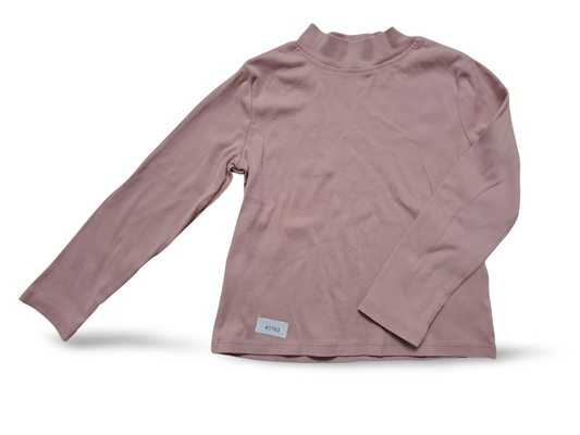 Rosa Rollkragen-Langarmshirt - Gr. 110