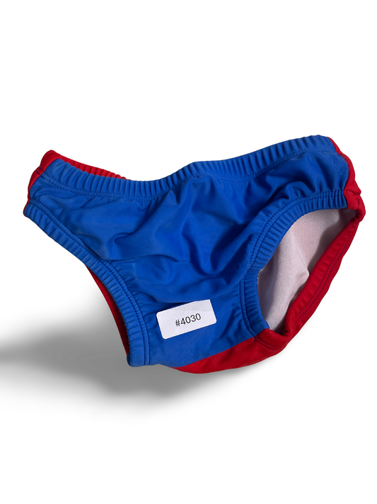 Blaue Badehose mit rotem Rand - Gr. 98