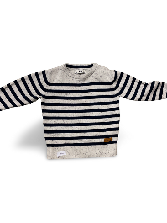 Gestreifter Strickpullover - Gr. 104