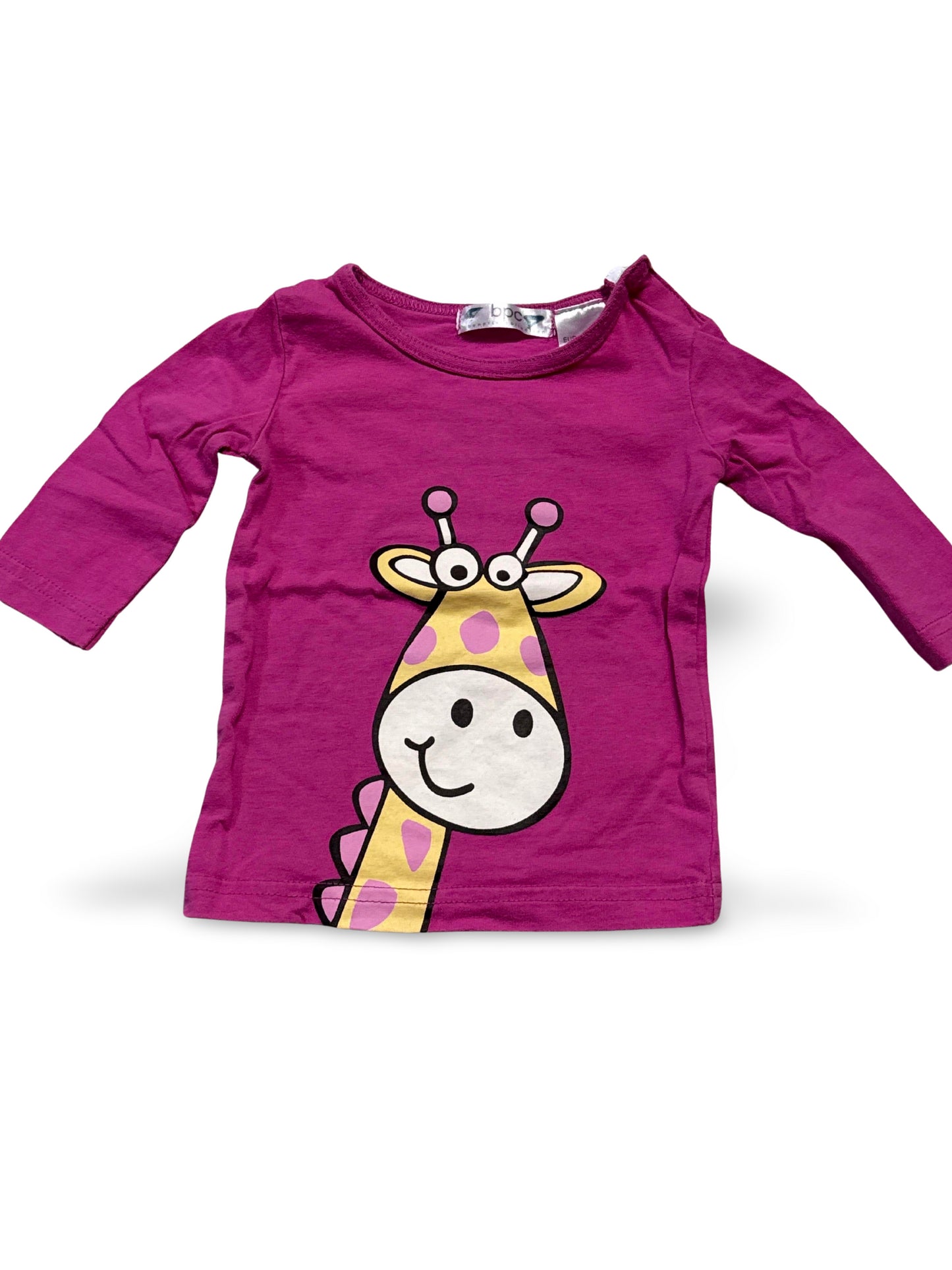 Langarmshirt mit Giraffe - Gr. 56