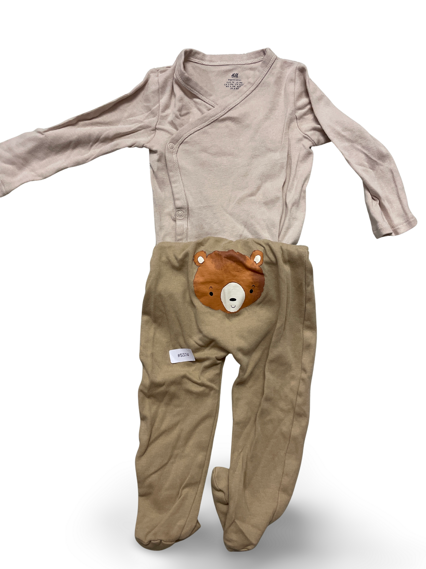 Set Wickelbody und Strumpfhose - Gr. 74