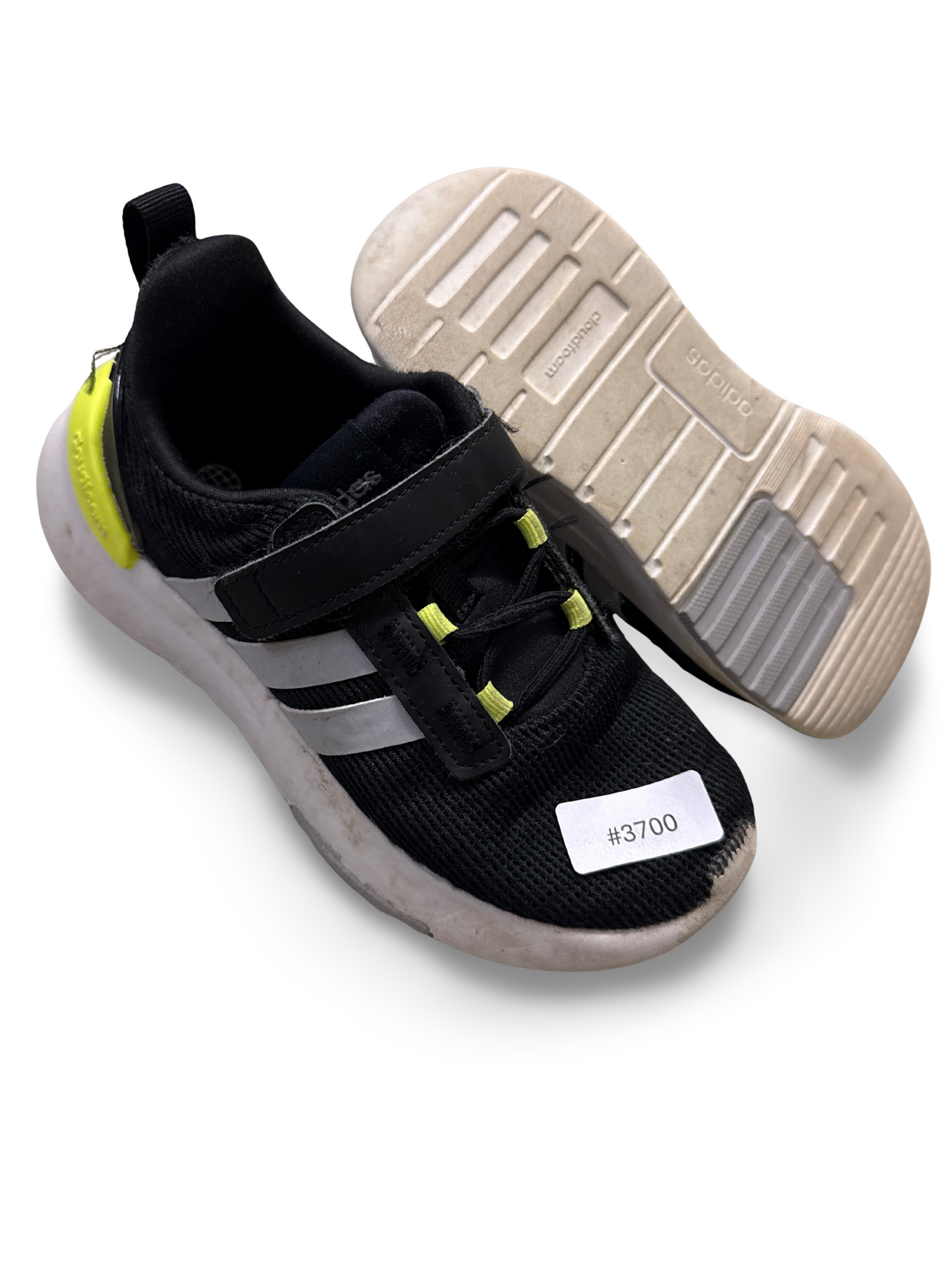Children's sneakers, black with white stripes - size 30