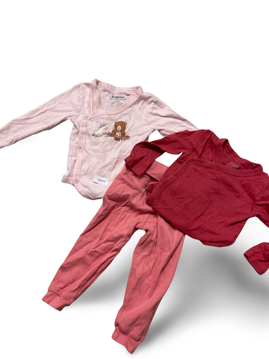 2er Bundle Wickelbodys mit Strampler - Gr. 74