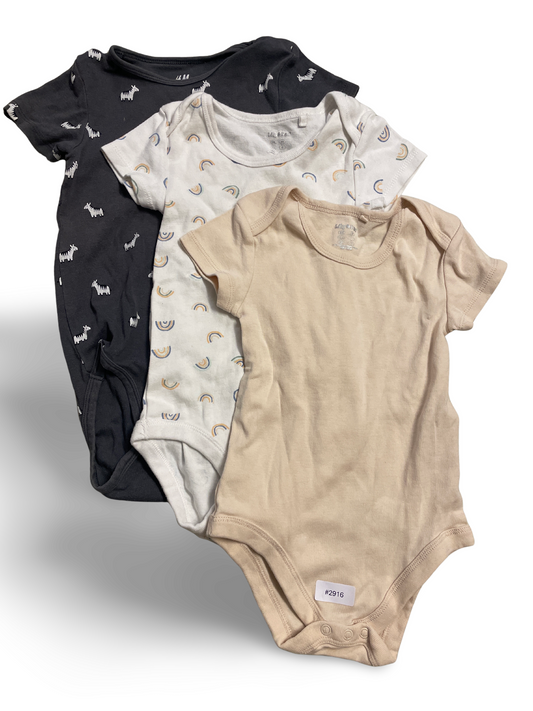 3er Bundle Kurzarmstrampler - Gr. 98
