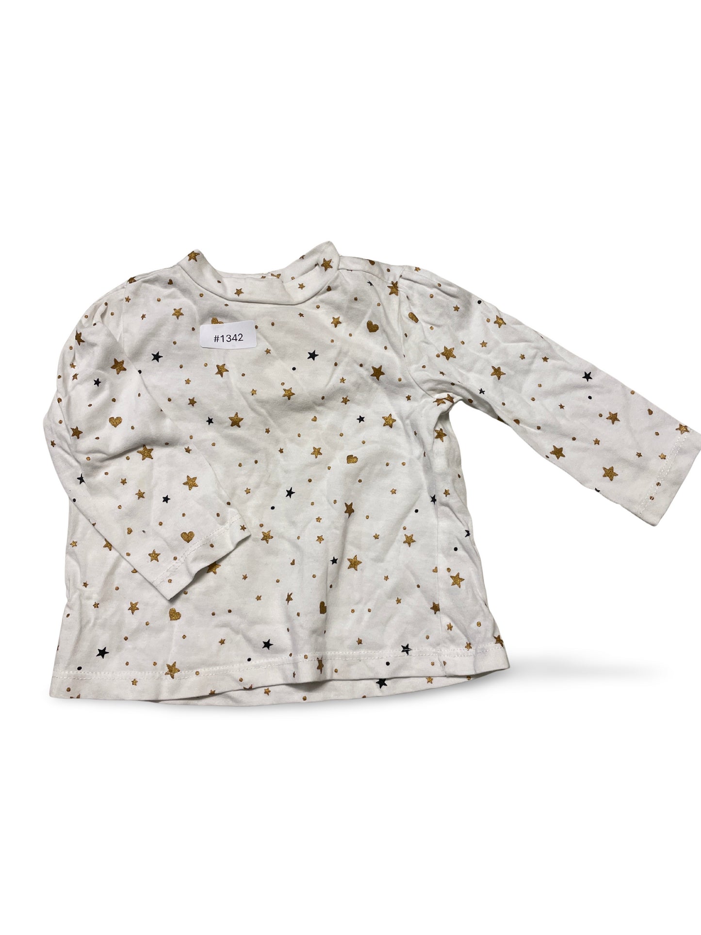 Langarmshirt mit Sternen - Gr. 68