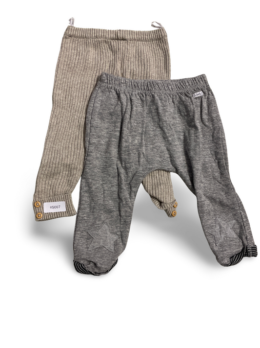 2er Bundle Strumpfhosen grau und beige - Gr. 68