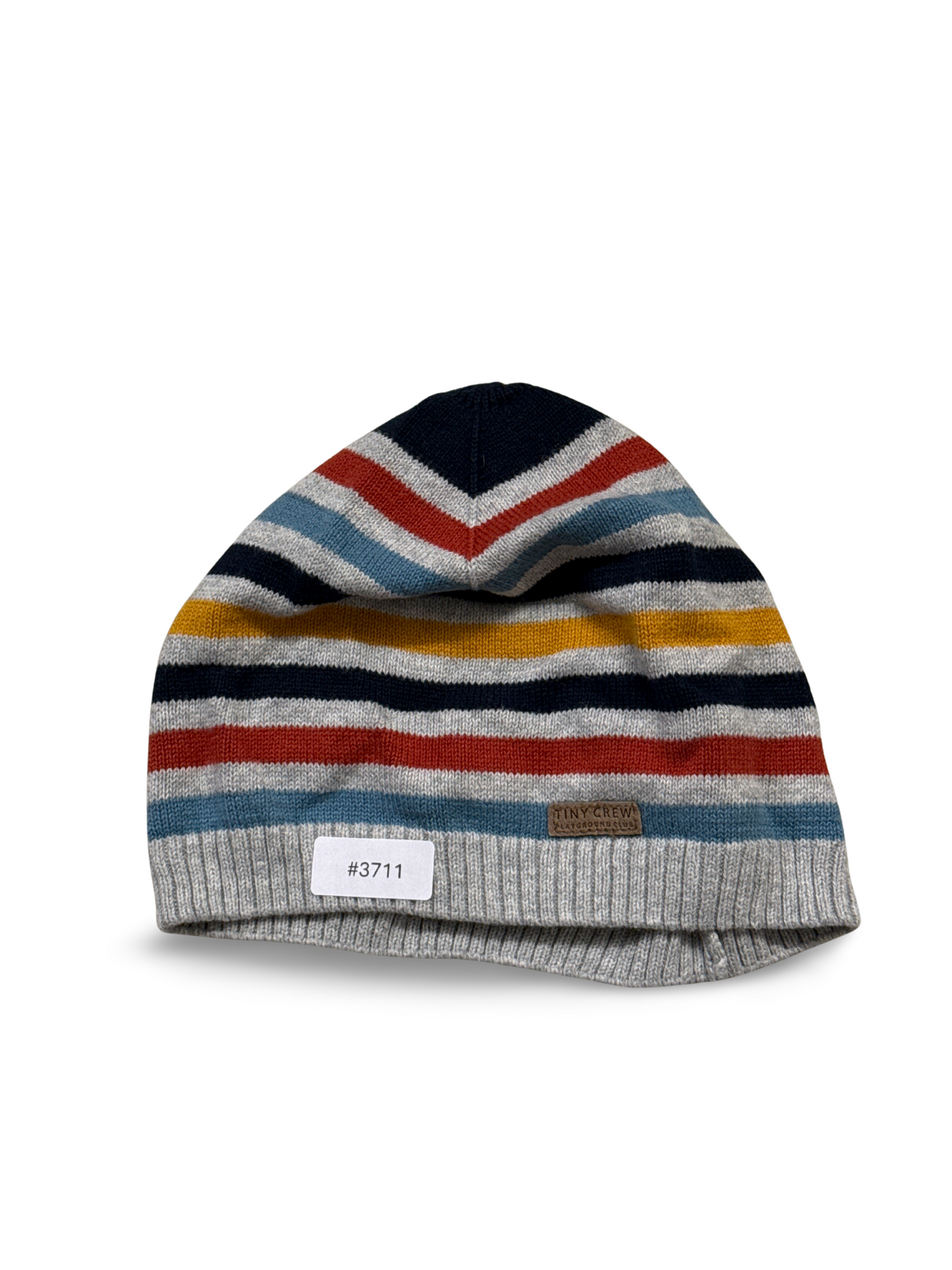 Striped knitted hat - size 116