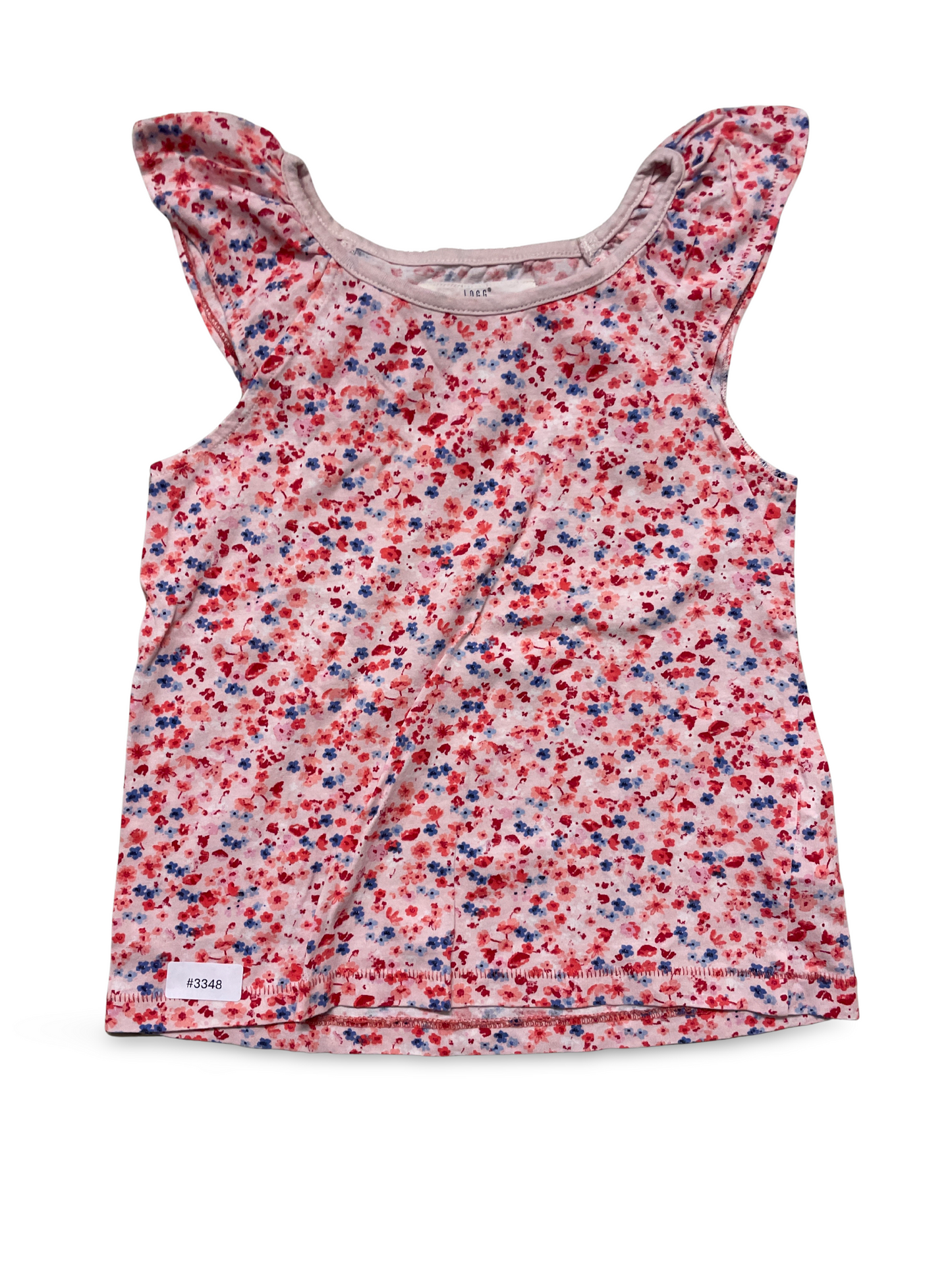 Mädchen-Top mit Rüschenärmeln und Blumenmuster - Gr. 122