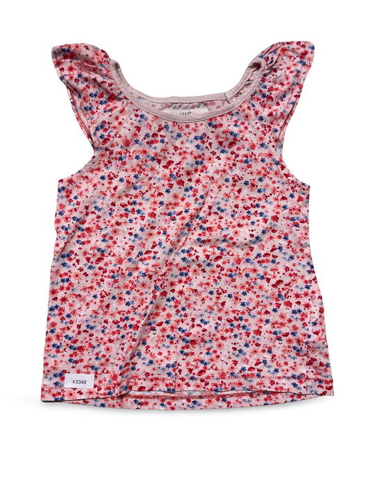 Mädchen-Top mit Rüschenärmeln und Blumenmuster - Gr. 122