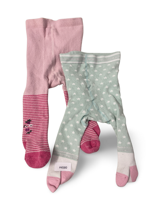 2er Bundle Strumpfhosen Mint und Rosa - Gr. 56