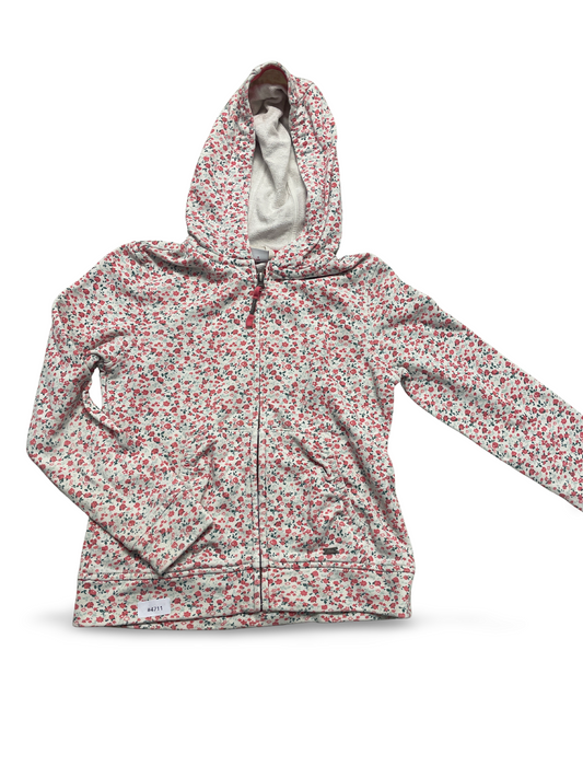 Kapuzenjacke mit Blumenmuster - Gr. 140