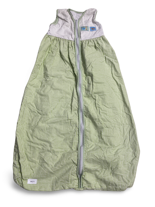 Babyschlafsack grün kariert mit Reissverschluss - Gr. 98