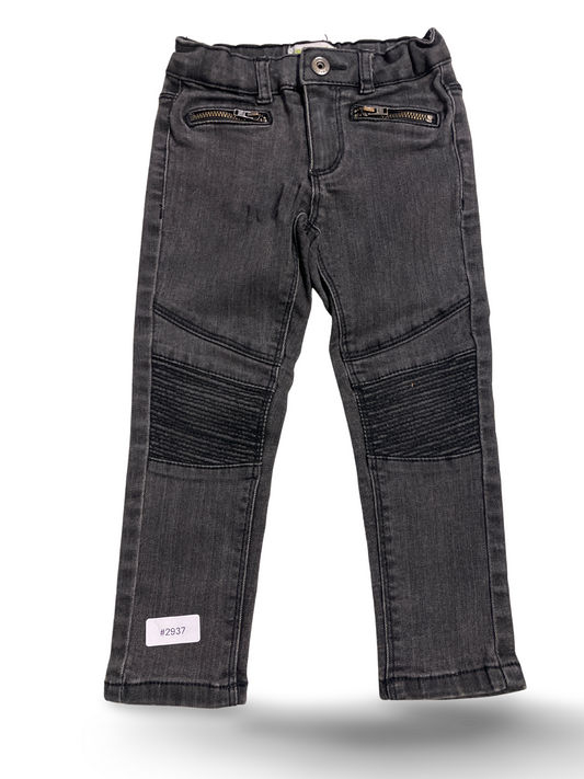 Jeanshose dunkelgrau mit Reissverschlusstaschen - Gr. 98