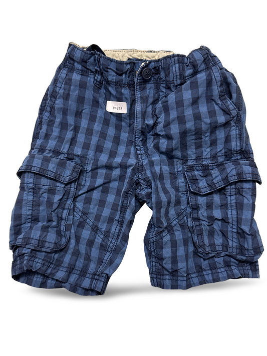 Karierte Cargohose mit Taschen - Gr. 110