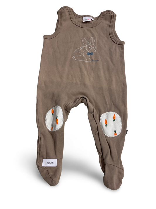 Strampler mit Füssen und Hasenmotiv - Gr. 62
