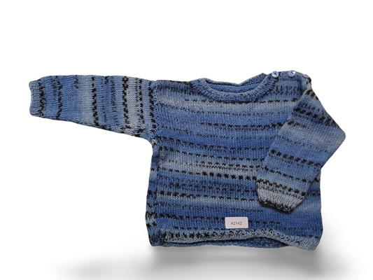 Gestrickter Babypullover mit Schulterknöpfen - Gr. 80