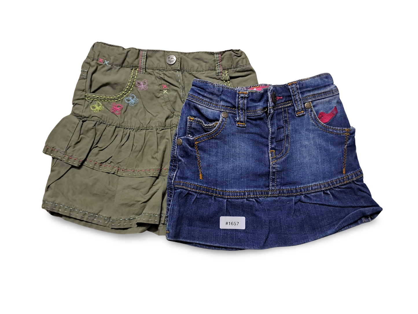 2er Bundle Jeansrock und Stufenrock - Gr. 92