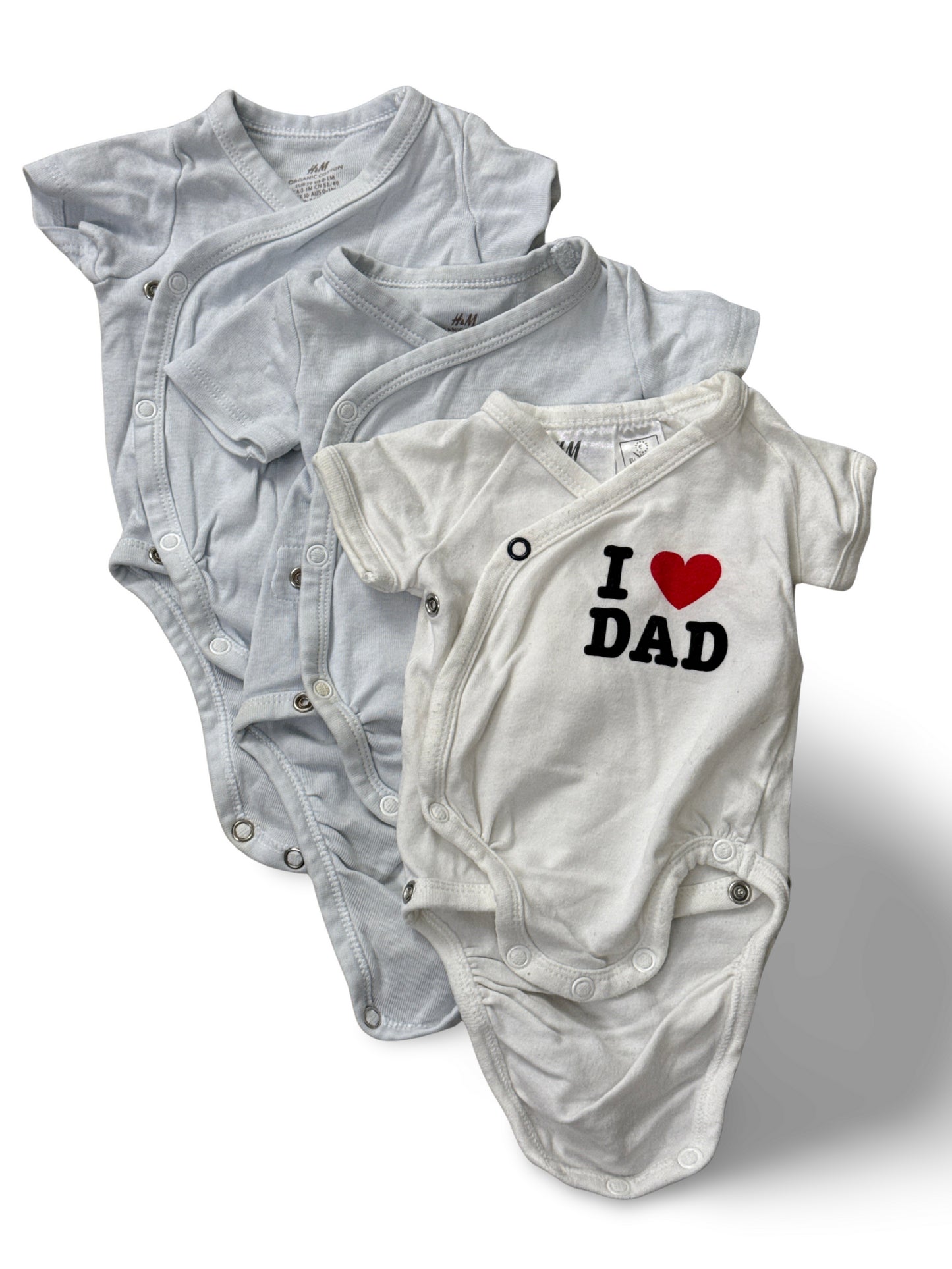 3er Bundle - Body kurz (Wickel) Dad - Gr. 50